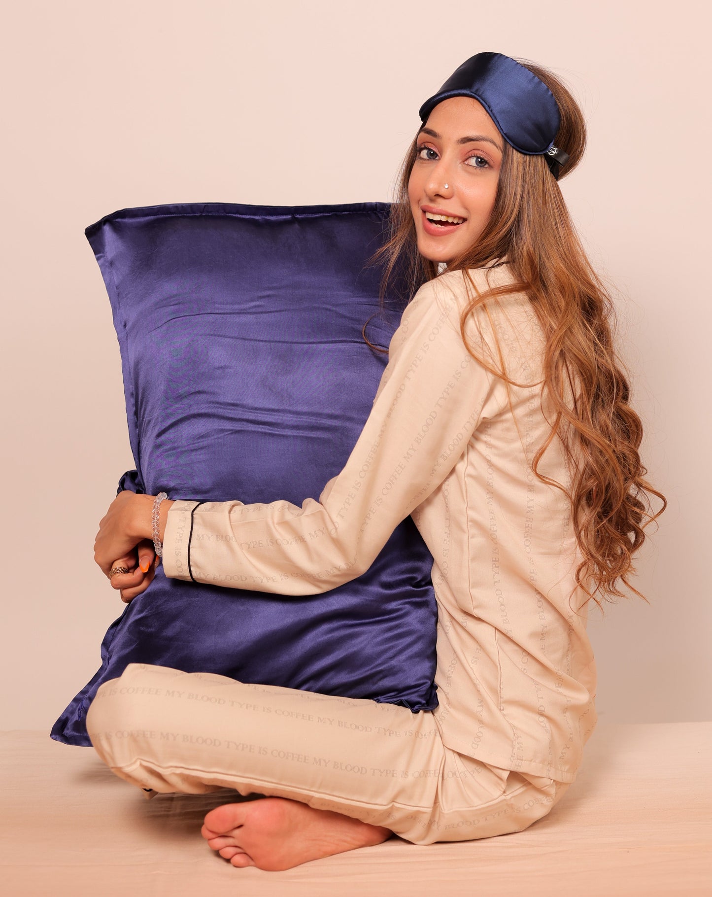 Mulberry Silk Pillow Cover - Sapphire Blue