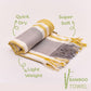 Furbo 100% Bamboo Turkish Towel Super Absorbent, Soft & Antibacterial, 220 GSM, 150 cm x 75 cm (Yellow)
