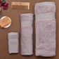 FURBO 100% Bamboo (Set Of 3) Bath Towel, Face Towel & Hand Towel 600 GSM Ultra Absorbent, Soft Feel, Quick Drying & Antibacterial (Grape Pink)