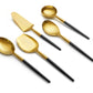 Stainless Steel Gold Plated Serving Set Of 5