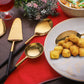 Stainless Steel Gold Plated Serving Set Of 5